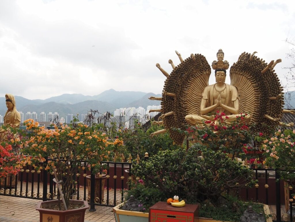 Hongkong widok na miasto z Ten Thousand Buddhas Monastery