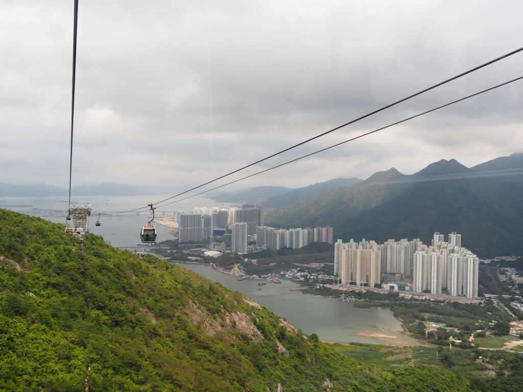 Hongkong Ngong Ping 360 widok z kolejki