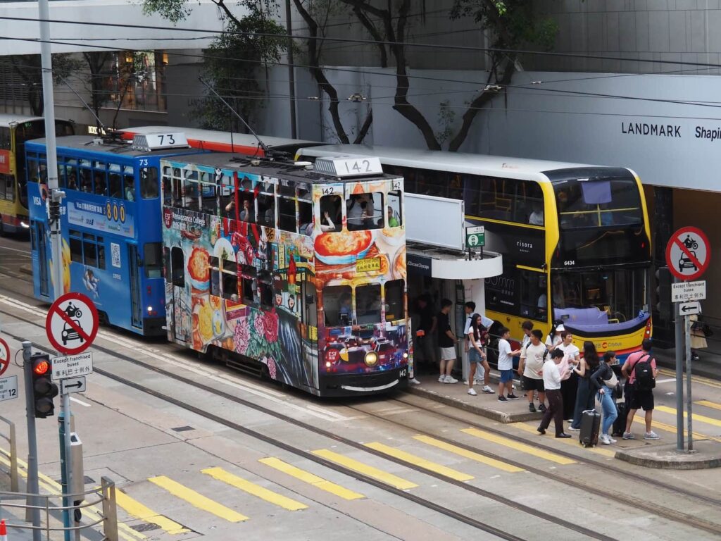 Hongkong dwupiętrowy tramwaj ding ding